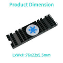 Aluminium Alloy PCIe NVMe M.2 2280 SSD Heatsinks Memory Cooling Fin (Black)