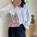 Fashion Printed Women Shoulder Bag PU Leather Chain Mini Totes Handbag (1)