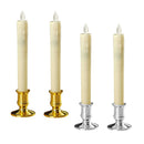 4pcs Romantic LED Flameless Swing Candles & Base Decor Restaurants, Hotels