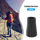 10x Anti-slip Trekking Pole Tip Protector PVC Climbing Walking Stick Cover
