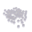50pcs 1,2cm White Opaque Dice 6 Faces Acrylic Dice Game DIY White Table For MTG