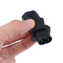 IEC320-C13 male to C8 female PDU UPS power adapter extension travel safe black U