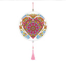Heart Flower Pendants Pink Tassels Decor Special Shape DIY Diamond Painting