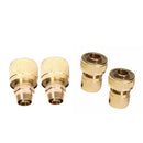 4pcs Brass Pressure Washer Garden Hose Quick Connect Set,9MM/20MM