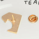 Simple Cartoon Girl Sea Wave Enamel Collar Pins Badge Corsage Brooch Jewelry M&E