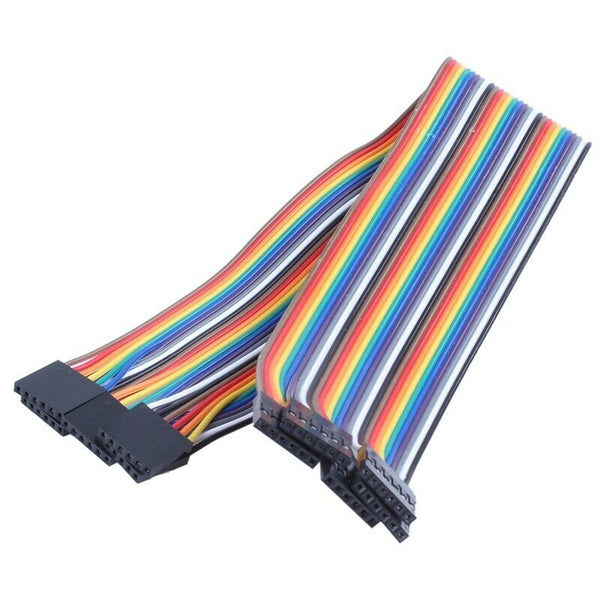 1 Set(5 Pcs,undetachable) 30cm 2.54mm F/F 6 Pin Solderless Colored Breadboa A6O6