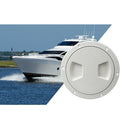 Durable Boat 5 inch Access Port Hatch Cover Twist Out Deck Plate, ABS Plastic