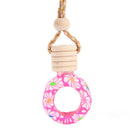 Floral Art Printed Hanging Car Air Freshener Perfume Diffuser FragranceBottle3c