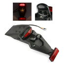Motorcycle Rear Fender Mudguard License Plate LED Tail Light Easy to Install