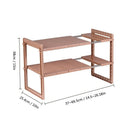 Multi-Functional Under Sink 2-Tier Expandable Shelf Storage Organizer Adjus I5V8