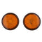 2pcs 2" Round Orange Reflector Universal For Motorcycle ATV Dirt Bike