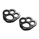 2Pcs High Strength 28KN Paw Rigging Plate Mountaineering Exploring Black