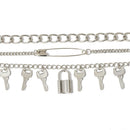 Gothic Big Lock Key Angel Pendant Necklace Punk Hip Hop Choker Necklace Jew3 Gw