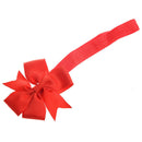 1 Piece Baby Girls Hair Bow Tie Ribbon Decor Hairband Headband (Red)