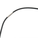 5X( 3mm Black Rubber Cord Necklace with Stainless Steel Closure - 18 Inch J2G3)