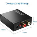 Digital to Analog DAC SPDIF to RCA Toslink to 3.5mm Adapter Box for DVD PS4