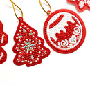 10pcs DIY Special Shaped Diamond Painting Christmas Tree Pendants Decor