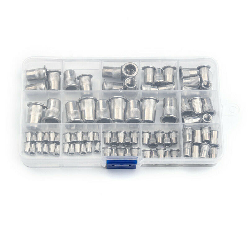 93Pcs Stainless Steel Rivnut Small Countersunk Head Riveted Nuts Insert Nut N1E9