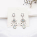Korean Version Of The Long Crystal Pendant Jewelry Hollow Flower Drops Tass