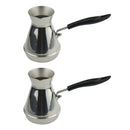 2pcs Turkish Coffee Pot, Cezve, Ibrik, Metal Coffee Pot, Coffee Maker 350ml
