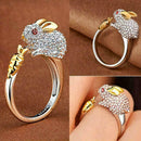 Women Cute Rabbit Animal Finger Ring Crystals Jewelry Adjusted W2G8 Gifts R F9J2