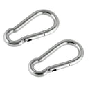 2pcs 4cm Climbing 304 Stainless Steel Carabiner Clip Quick Hook Keyring