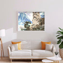 Diamond Painting Snow Leopard Full Round Rhinestone Picture DIY Set 40x30cm