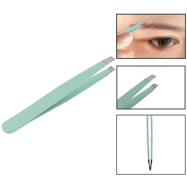 Eyebrow Tweezer Hair Removal Stainless Steel Slant Tip Eyebrow Clip Makeup To_cc
