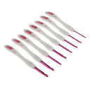 8 Plastic Flower Crochet Hook Aluminum Knitting Needle Weaving Craft 2.5-6mm