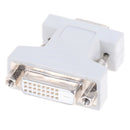 White DVI-D Female Analog (24+1) to 15-pin VGA Male Connector Adapter dual OZ
