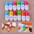 12pcs Vitamin Pill Ballpoint Pens Cute Novelty Face Student Kids Stationery Gift
