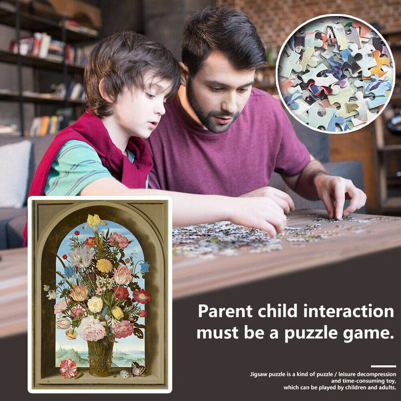 75 X 50cm 1000 Pieces Paper Jigsaw Puzzles Flowers Assembling Picture Toys