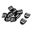 Plastic Backpack Luggage Webbing Strap Ladder Slider Buckles Lock 1" 10 Pcs