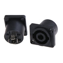 2x~Speakon female jack audio speaker cable 4Pole panel chassis socket connectoM&