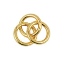 12Pcs 28mm Alloy Spring Gate O-Rings Round Snap Spring Clip Balck and Golden