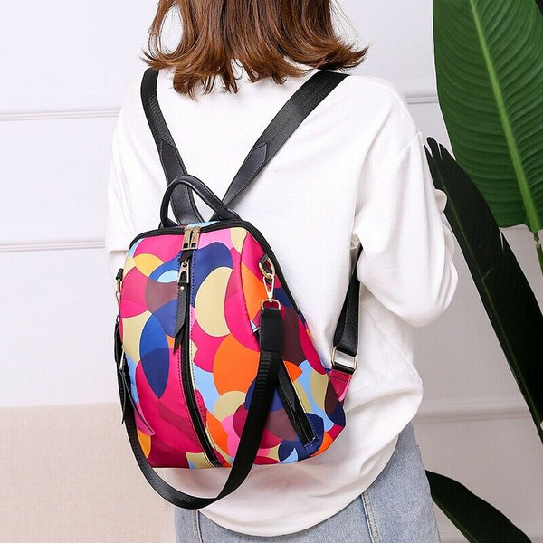 Color Women Backpack Waterproof Oxford Fashion Cute Backpack Pack Cloth Lar C4P1