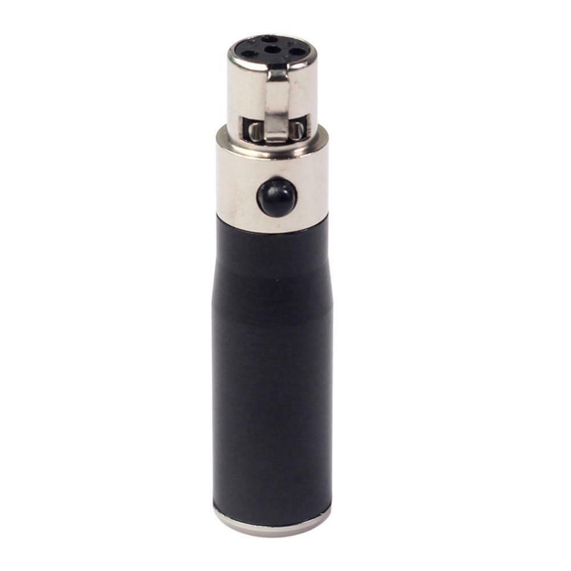 Mini XLR 3 Pin Male to Mini XLR 4 Pin Female Audio Metal Mic Connector Adapter