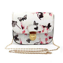 Women Shoulder Bags Butterfly Flower Printing Handbag Shoulder Tote Messeng Q4S3