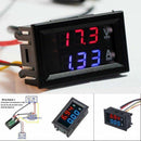 Red/Blue LED Display DC 0-100V 10A Dual Digital Voltmeter Amp Volt Meter Ammeter