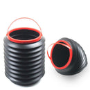 4L Car Bucket Folding Telescopic Water Storage Box Trash Container Black Red