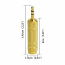 3.5mm Male to 6.5mm Female Stereo Mic Audio Headphone Jack Adapter Converter_kz