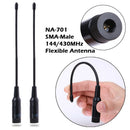 2 x Dual-band 144/430MHz NA-701 SMA-Male Radio Antenna for Yaesu 6 7 8R