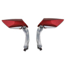 1 Pair Universal Rearview Mirror Diamond Design Rear