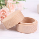 Round Wooden Storage Box Jewelry Organizer Crafts Case Natural Craft Jewelry Ew