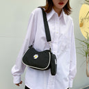 Daisy Underarm Shoulder Bag Multi-function Women Messenger Handbag (Black)