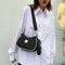 Daisy Underarm Shoulder Bag Multi-function Women Messenger Handbag (Black)