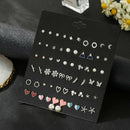 30 Set Of Durable Color Alloy Ear Studs For Christmas Birthdays