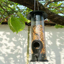 Lightweight Transparent Bird Feeder, Tube Shaped Hanging Bird Feeder for Garden