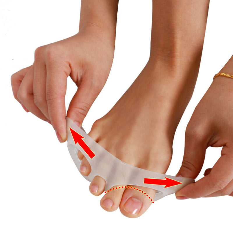 2 Pairs Silica Gel Metatarsal Pads Ball of Foot Cushions Forefoot Protectors