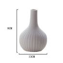 2 Pieces White Ceramic Vase Ornamental Flower Vase Home Centerpieces Decor